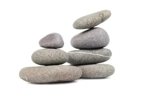 The pyramid of pebbles. Stock Photos