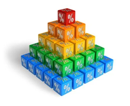 Pyramid of percents Stock Illustration