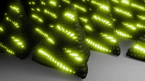 Pyramid Pulse 4K VJ Loop - Hypnotic Geometric Motion Lime Stock Footage 303750216