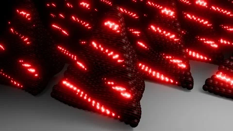 Pyramid Pulse 4K VJ Loop - Hypnotic Geometric Motion Red Stock Footage 303750222