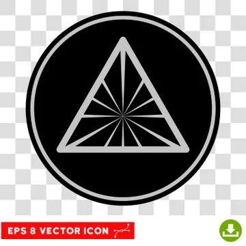 Pyramid Rays Vector EPS Icon Illustrazione stock