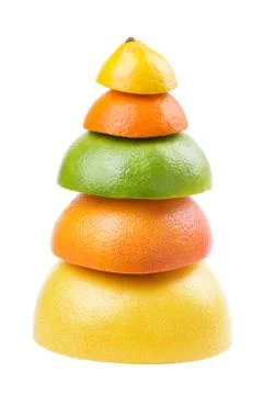 Pyramid of ripe fruit Stock Photos