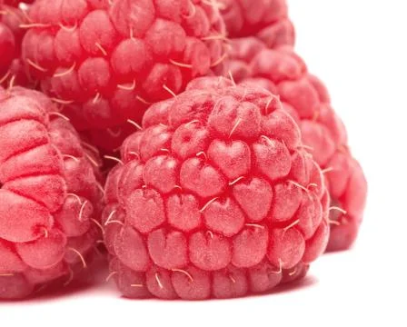 Pyramid of ripe raspberry Stock Photos