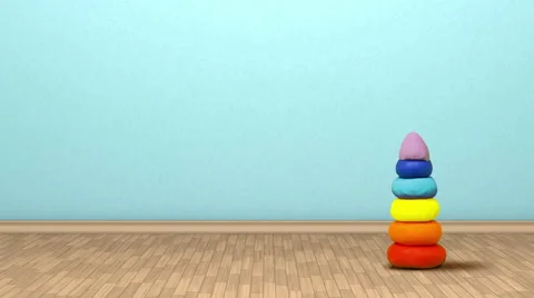 Pyramid room. Stop-motion animation. Vídeo Stock 49222303