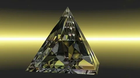 Pyramid rotate Stock Footage 71189068