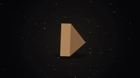 Pyramid rotating in space, technology and innovation Видео 341493966