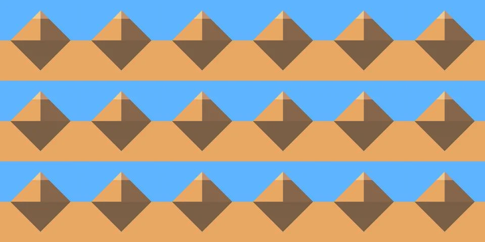 Pyramid Seamless Abstract Pattern Vector Illustration Background Stock Illustration