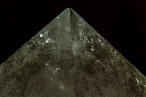 Pyramid shape quartz crystal Stock Photos