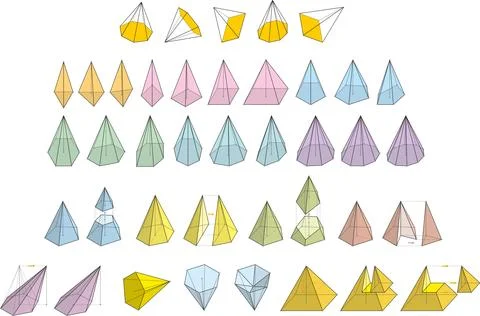 Pyramid shapes Stock Illustration