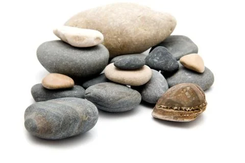 Pyramid from smooth stone Stock Photos