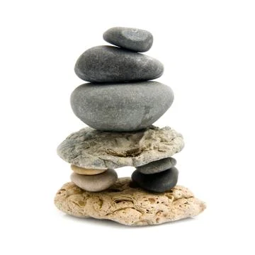 Pyramid from smooth stone Stock Photos