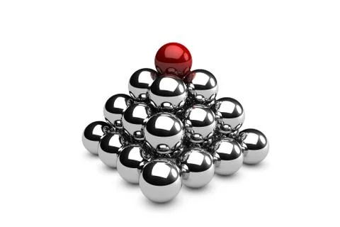 Pyramid of spheres Stock Illustration