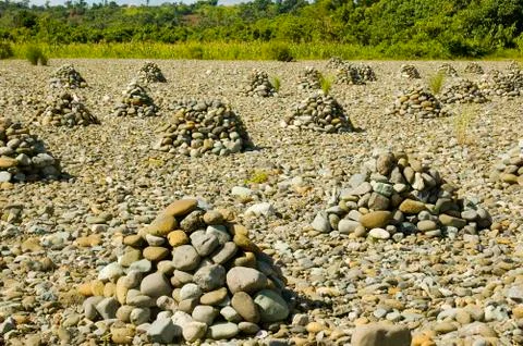 Pyramid stones Foto stock