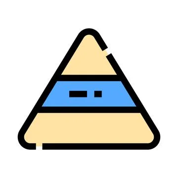 Pyramid structure level icon illustrating hierarchy needs 스톡 일러스트