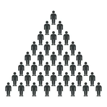 Pyramid Structure of Population Infographic Design Stock Illustration