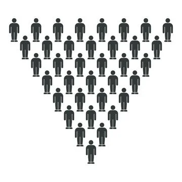 Pyramid Structure of Population Infographic Design Illustrazione stock