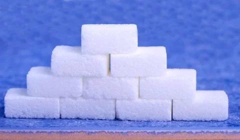 Pyramid of sugar Stock Photos