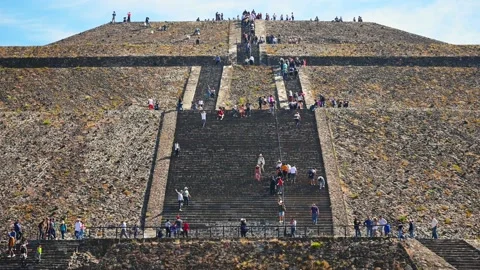 Pyramid of the Sun Aztec Temple Stock Footage 173393683