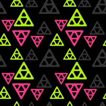 Pyramid technology seamless pattern Stock Illustration