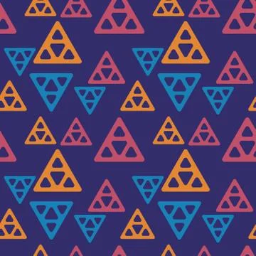 Pyramid technology seamless pattern Illustrazione stock