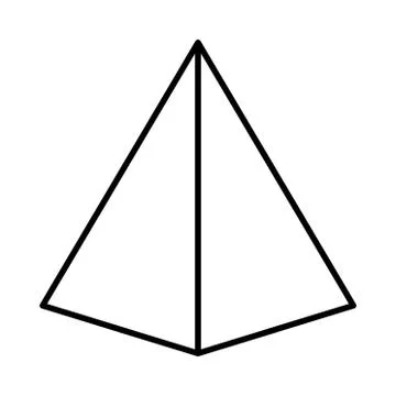 Pyramid tower icon or logo illustration Stock Illustration