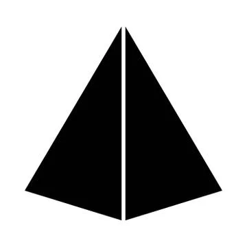 Pyramid tower icon or logo illustration Stock Illustration