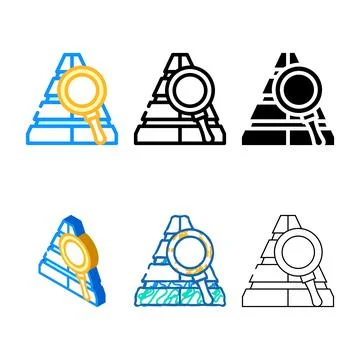 Pyramid of variations needs color icon vector Stock Illustration