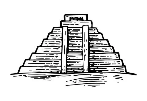 Pyramid. Vector black hand drawn vintage engraving Stock-Illustration