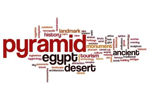 Pyramid word cloud concept Stock Illustration