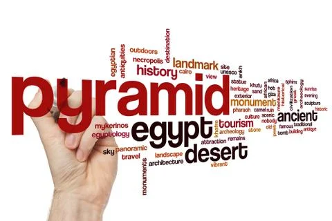 Pyramid word cloud concept Stock Illustration