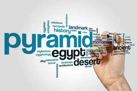 Pyramid word cloud concept Stock Illustration