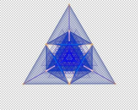 Pyramidal projection Stock Illustration