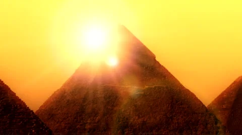 Pyramide and sun Stock-Footage 909823