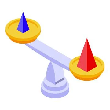 Pyramide comparison icon, isometric style Illustrazione stock