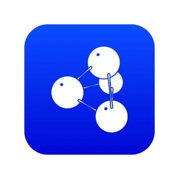 Pyramide molecule icon blue Stock Illustration