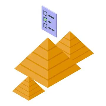 Pyramide tour icon isometric vector. Globe travel Illustrazione stock