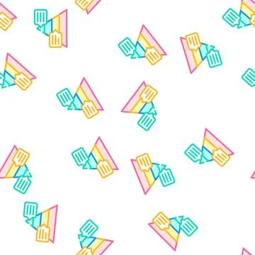 Pyramided data analysis vector seamless pattern Stock Illustration