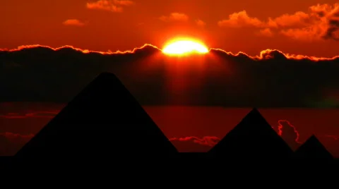 Pyramides sunset Stock Footage 702184