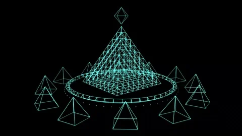 Pyramids 3D Hud Video stock 123051193
