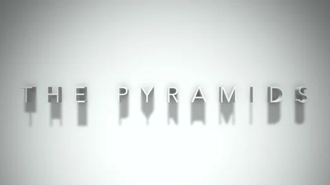 The pyramids 3D title animation with shadows on a white background Stock Footage 297906213