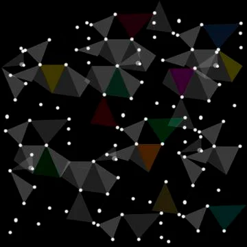 Pyramids on black background Stock Illustration