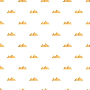 Pyramids creating a seamless pattern on a white background Stock Illustration