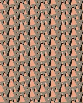 Pyramids of different sizes optically create a pattern of negative space. 스톡 일러스트