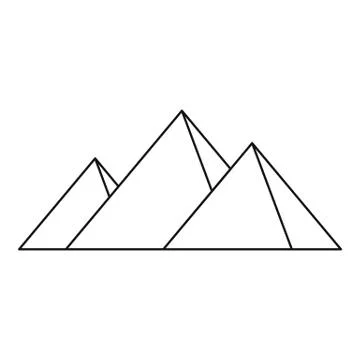 Pyramids of Egypt icon, simple style Stock Illustration