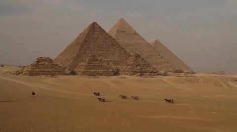 Pyramids of Giza, Cairo, Egypt Stock-Footage 34812010