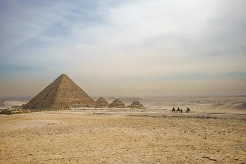 Pyramids of Giza in Cairo Egypt 写真素材