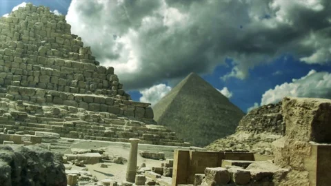 The Pyramids of Giza Egypt Stock Footage 73636968