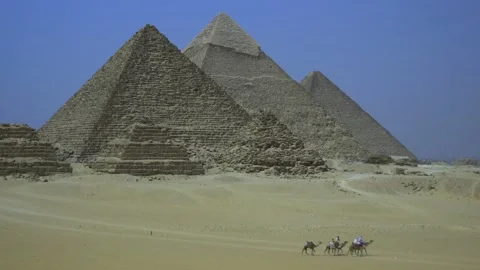 The Pyramids Of Giza In Egypt Stock Footage 158067280