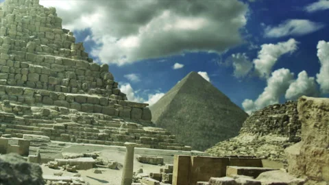 The Pyramids of Giza in Egypt Stock Footage 247455099