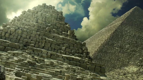 The Pyramids of Giza in Egypt Stock Footage 247479497